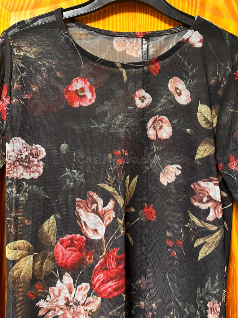 Top floral manga larga - foto 3
