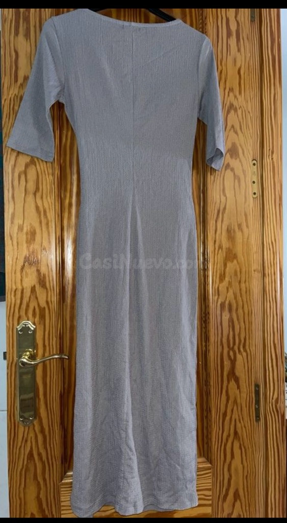 Vestido gris Stradivarius con nudo - foto 4