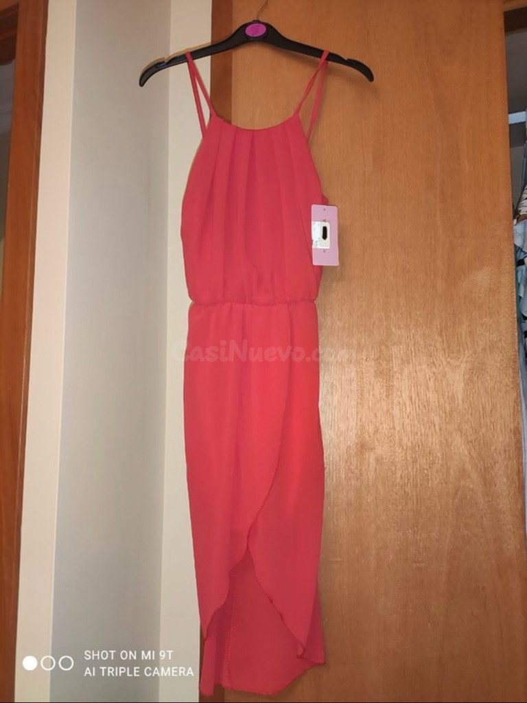 Vestido coral nuevo con etiqueta