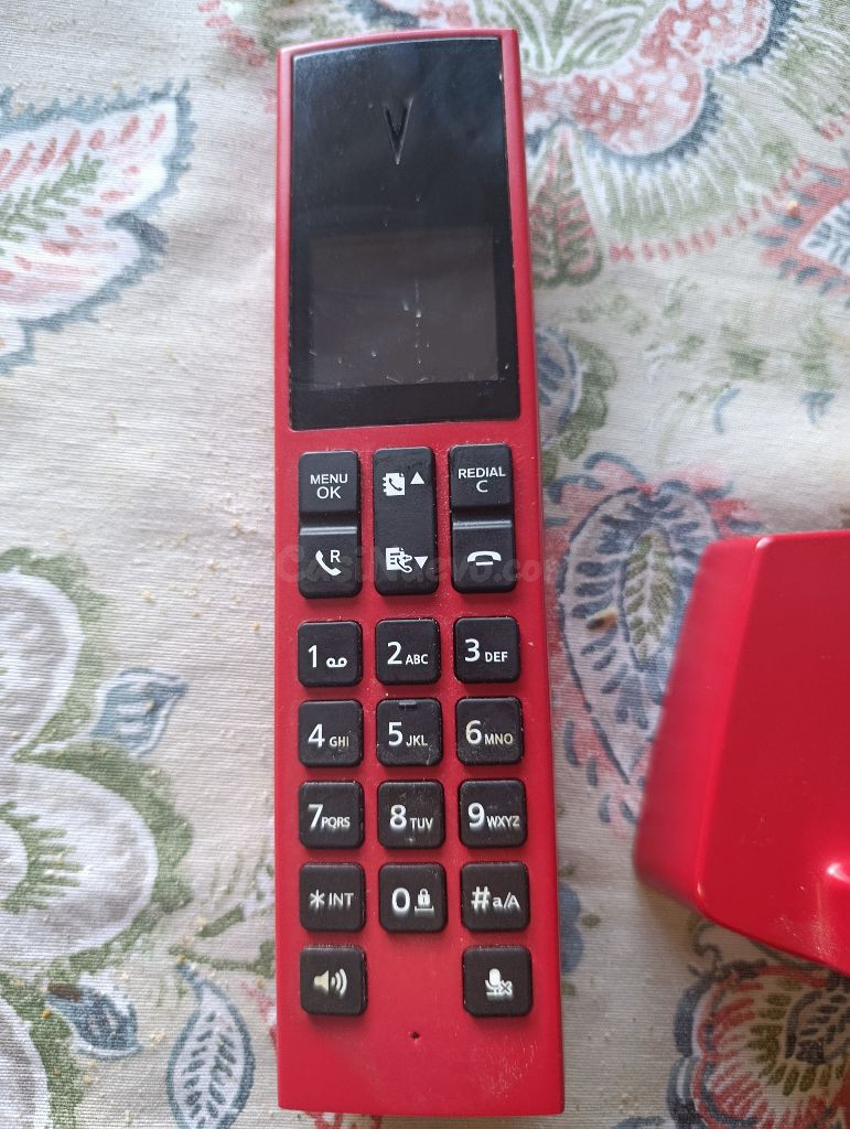 Teléfono inalámbrico Philips en color rojo. - foto 3
