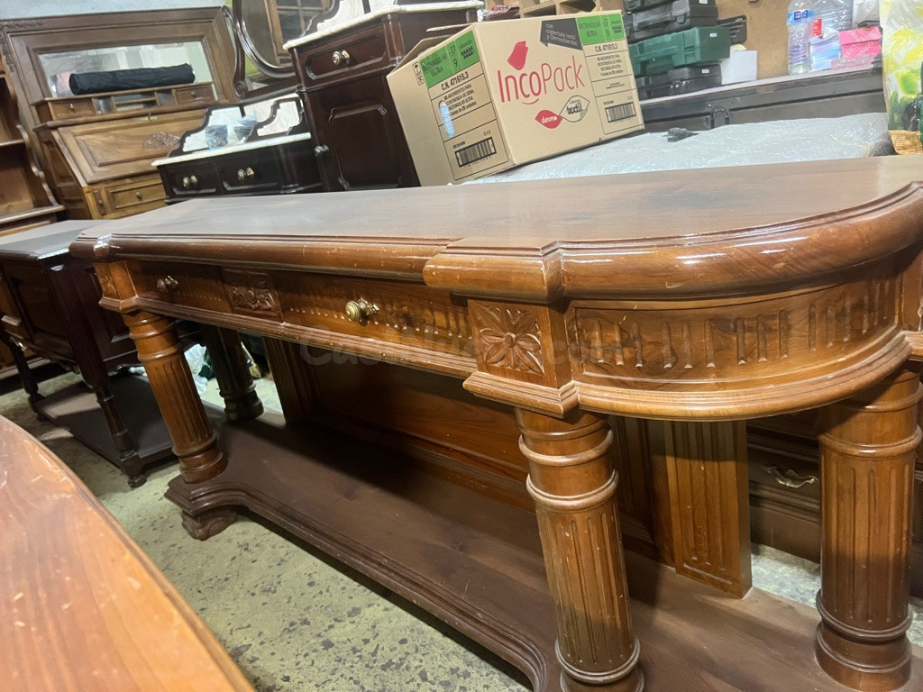 Consola Madera Maciza Tallada Vintage
