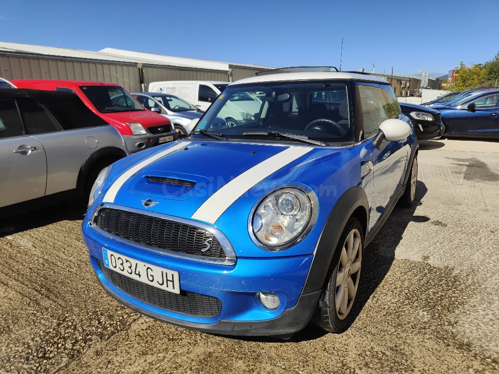 Mini Cooper S Azul con Rayas Deportivas