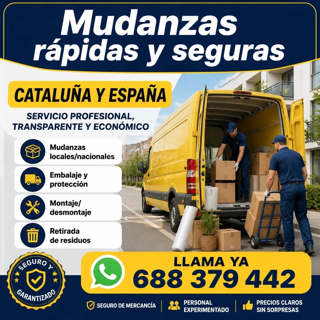 Mudanzas rápidas y seguras y vaciados de viviendas