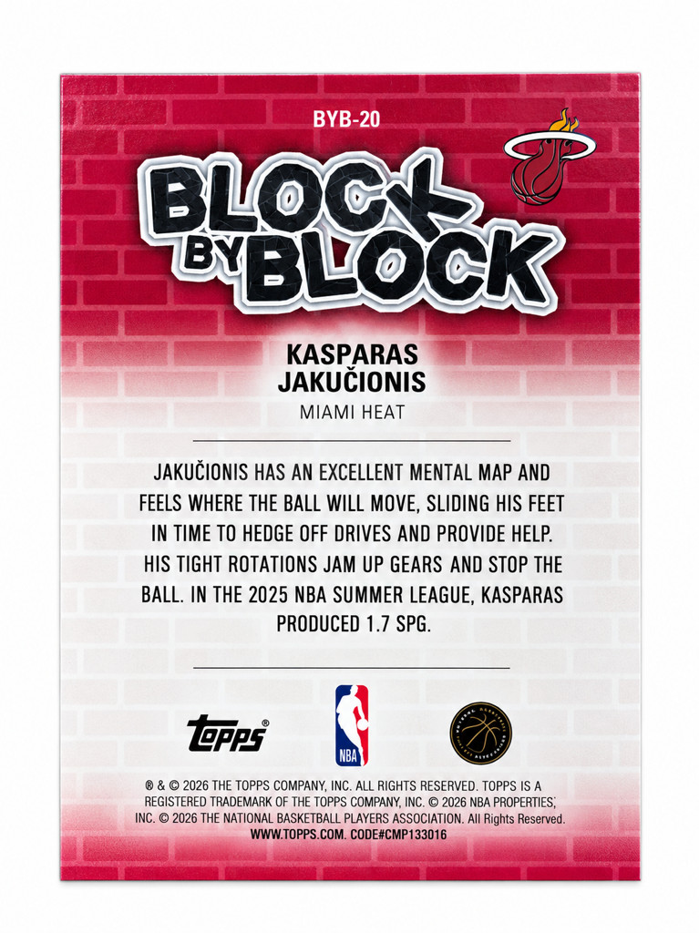 Cromo NBA Hoops Kasparas Jakucionis Miami Heat RC - foto 2