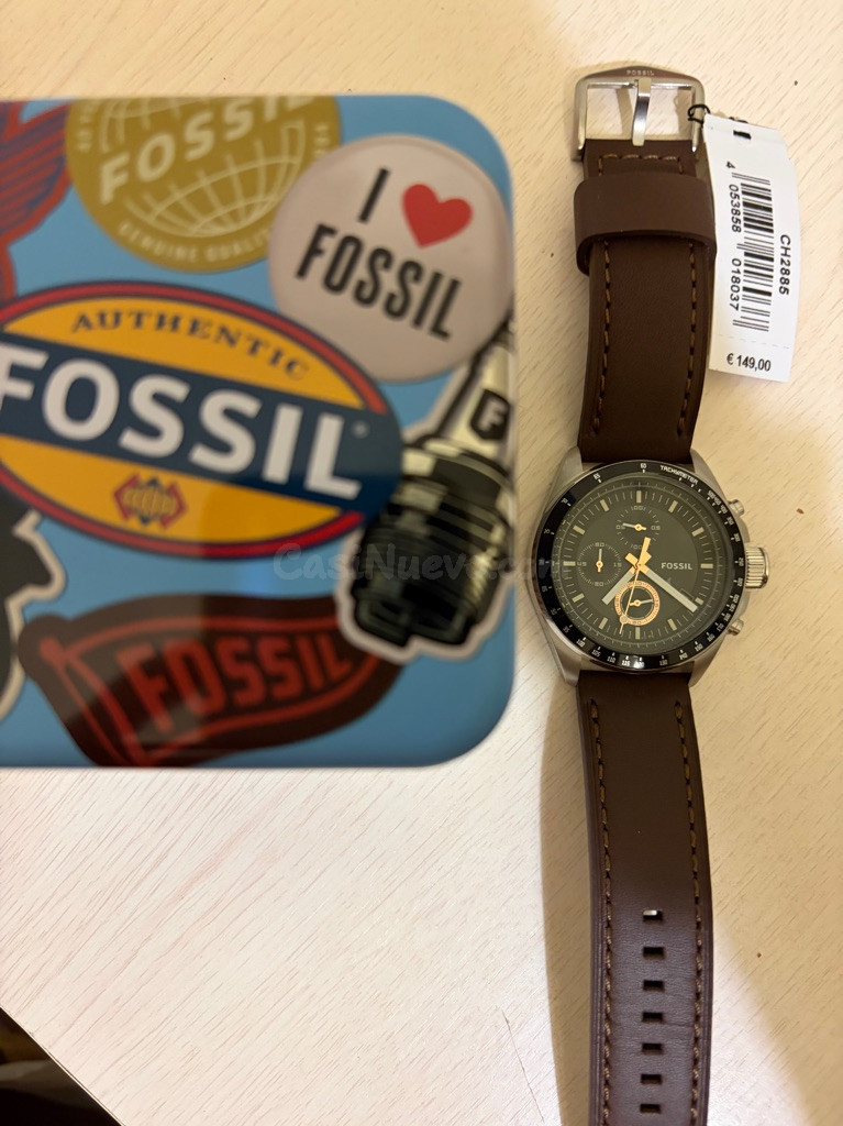 Elegante Reloj Fossil de Acero con Correa de Piel - foto 2