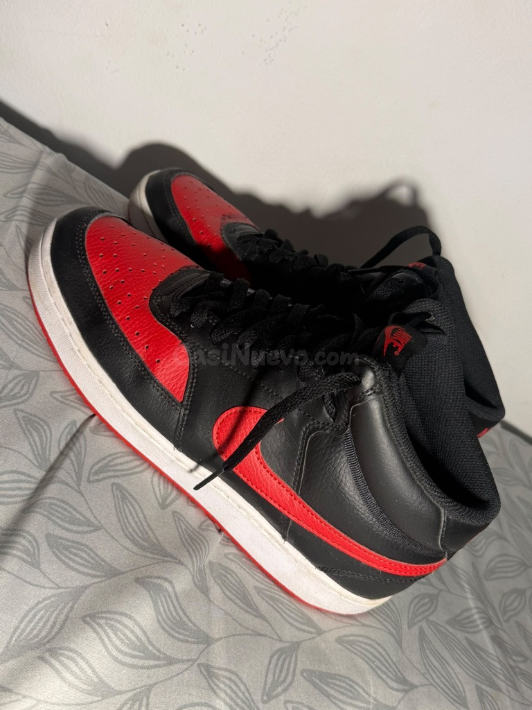 Zapatillas Nike Court Vision Mid Negras Rojas - foto 3