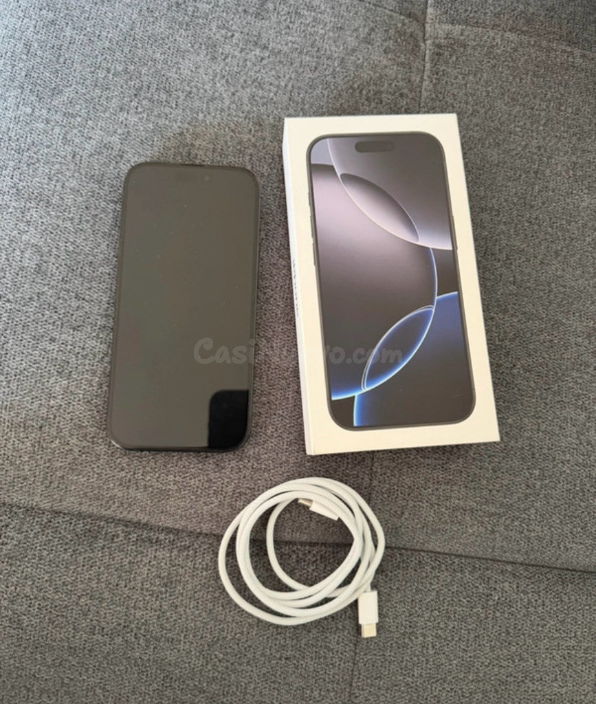 iPhone 16 Pro impecable con caja y cable