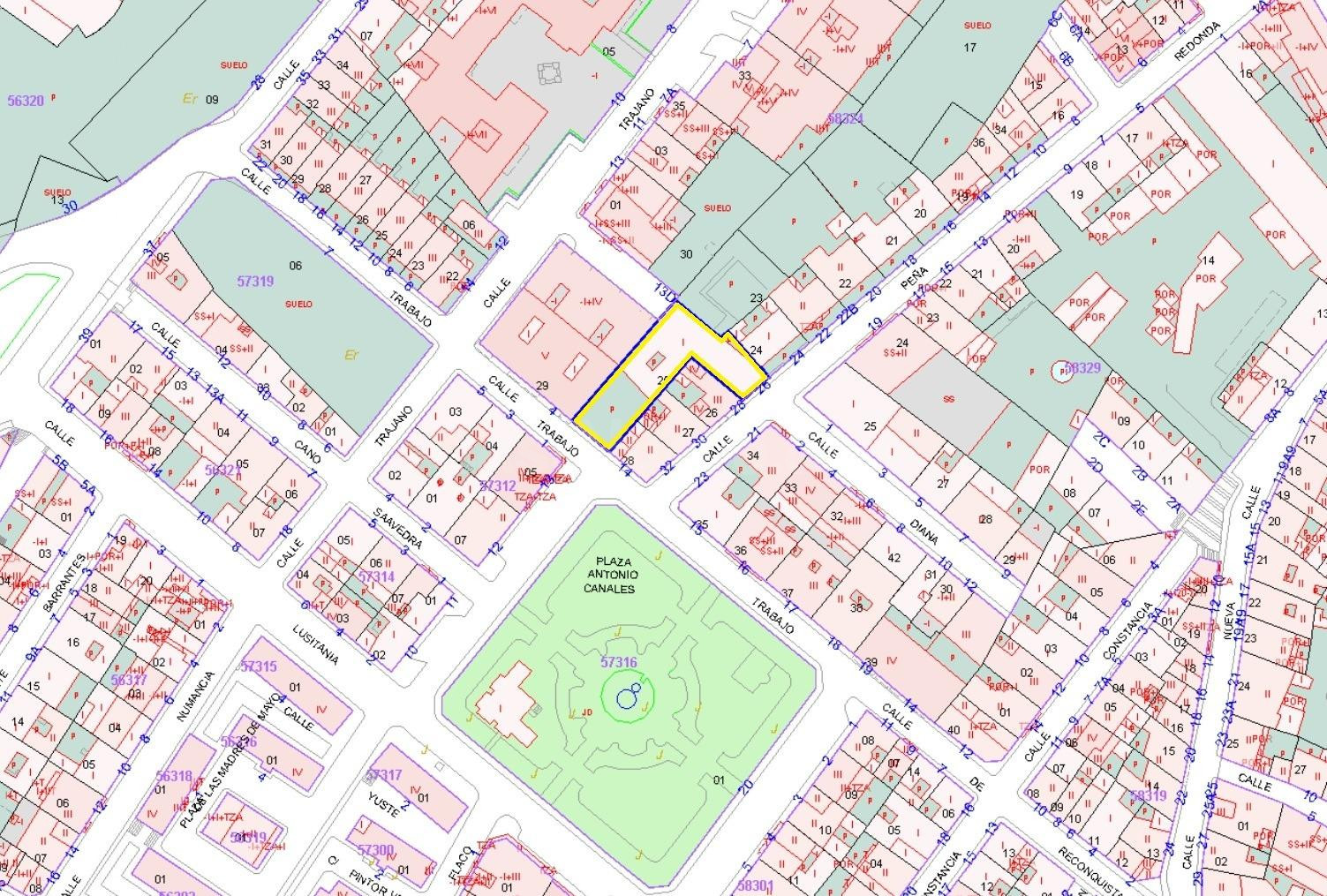 Solar Urbano para Cosntruccion en Altura de Viviendas, Garajes y Trasteros en Centro de Caceres