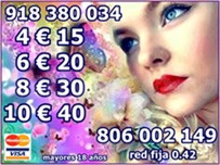 VIDENTE TAROTISTA OFERTAS VISA 10 € 40 minutos 932424782