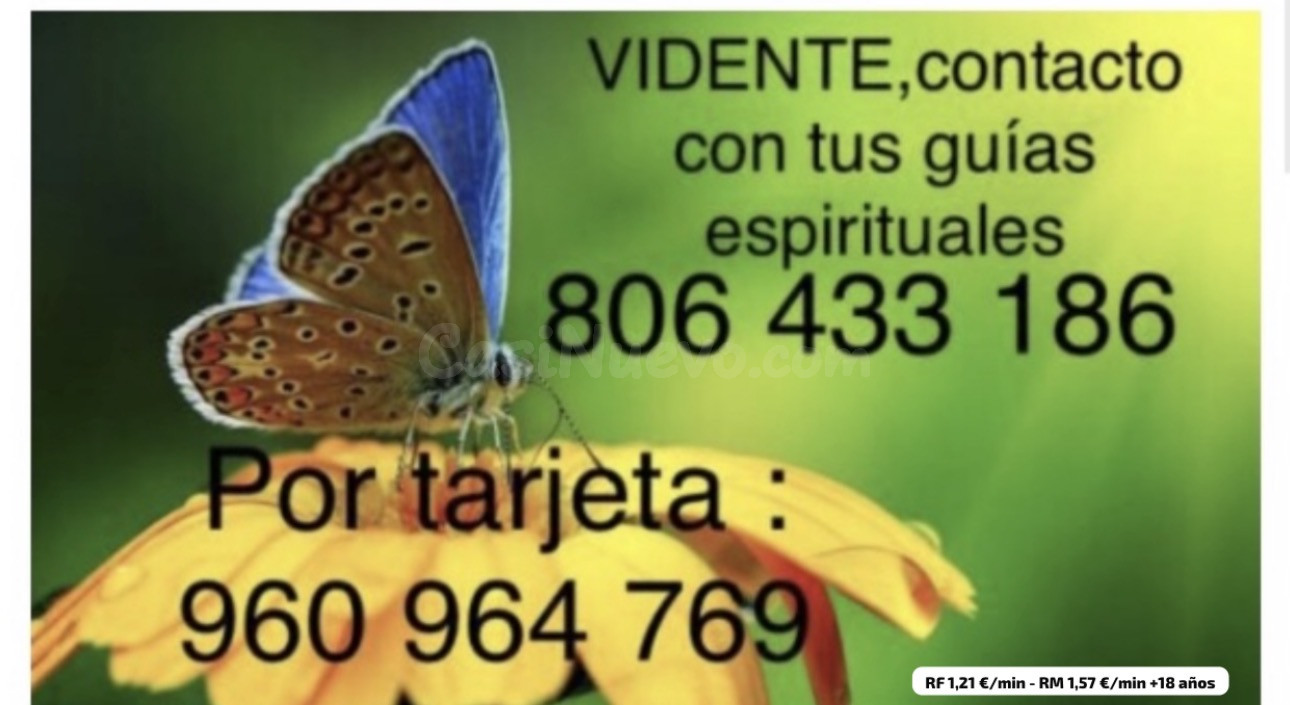 La mejor vidente Tarotista : 806 433 186 y 960 964 769 pregunta precio gratis