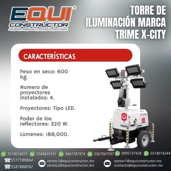 Torre de iluminacin marca TRIME X-CITY-chiapas Torre de iluminacin marca TRIME X-CITY-chiapas