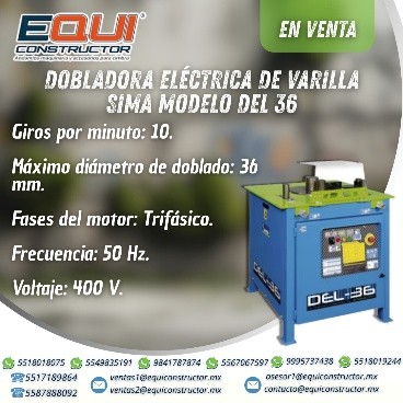 DOBLADORA ELCTRICA DE VARILLA SIMA DEL 36
