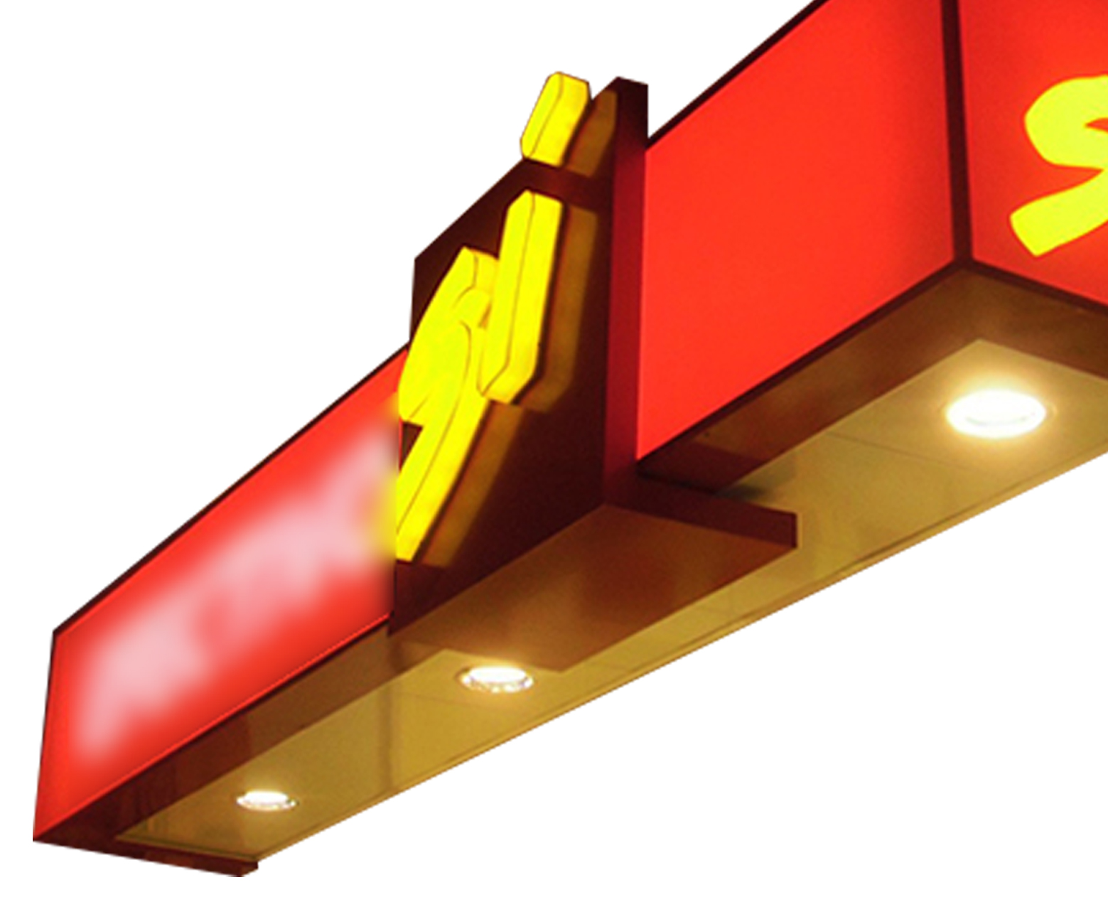 Cartel con luz interna circular para negocios