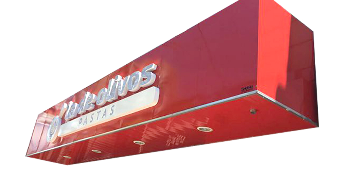 Marquesinas para verduleras con lona impresa