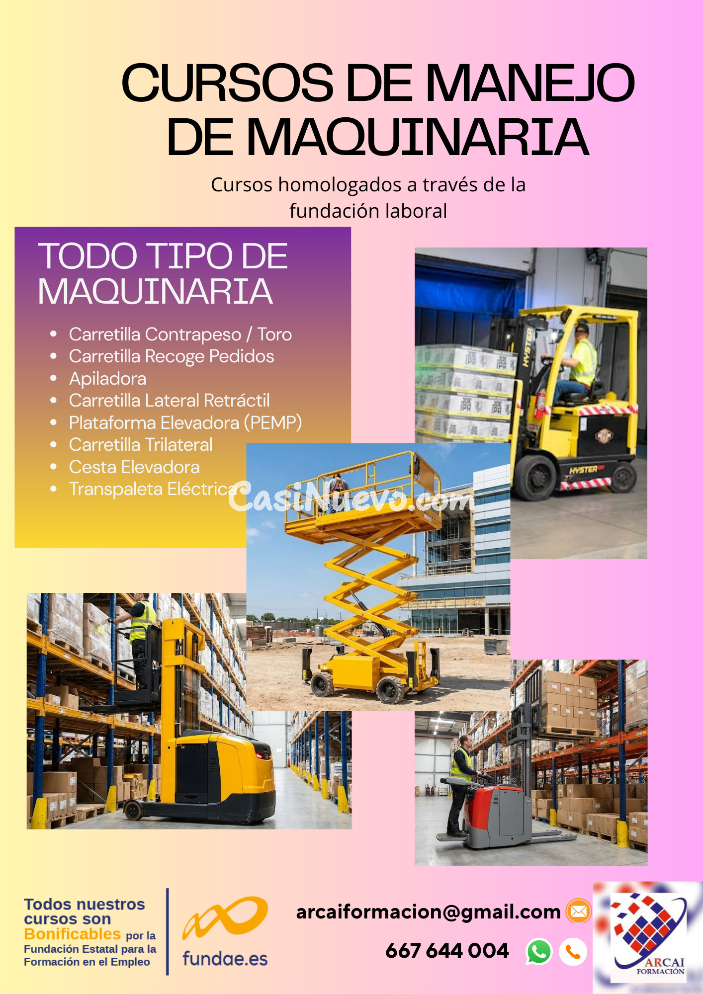 Curso de manejo de maquinaria