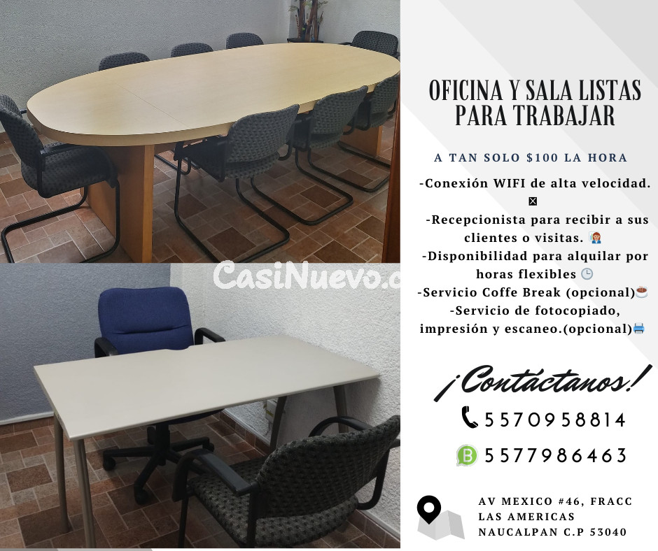 Oficina y Sala de Reuniones en Alquiler