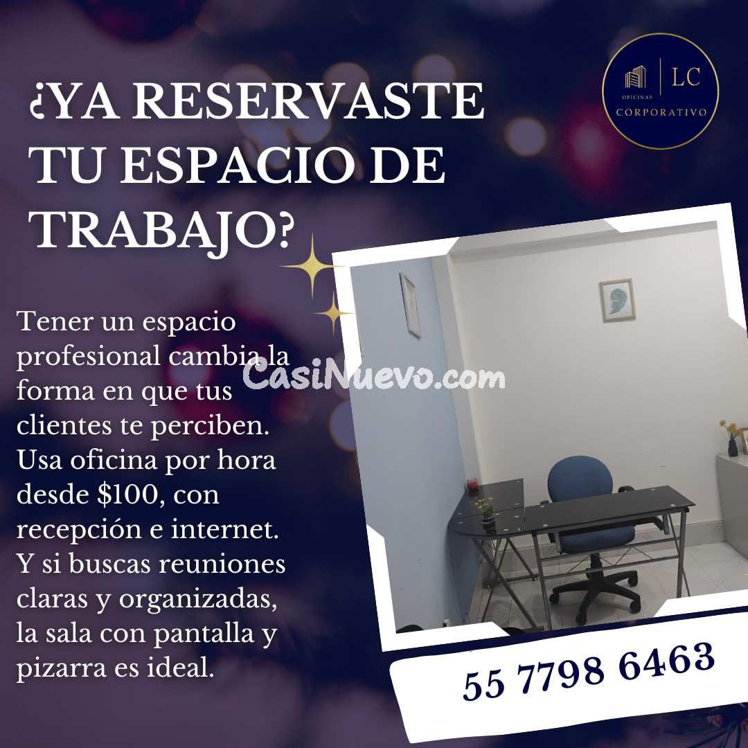 Alquiler de Oficina Profesional por Hora