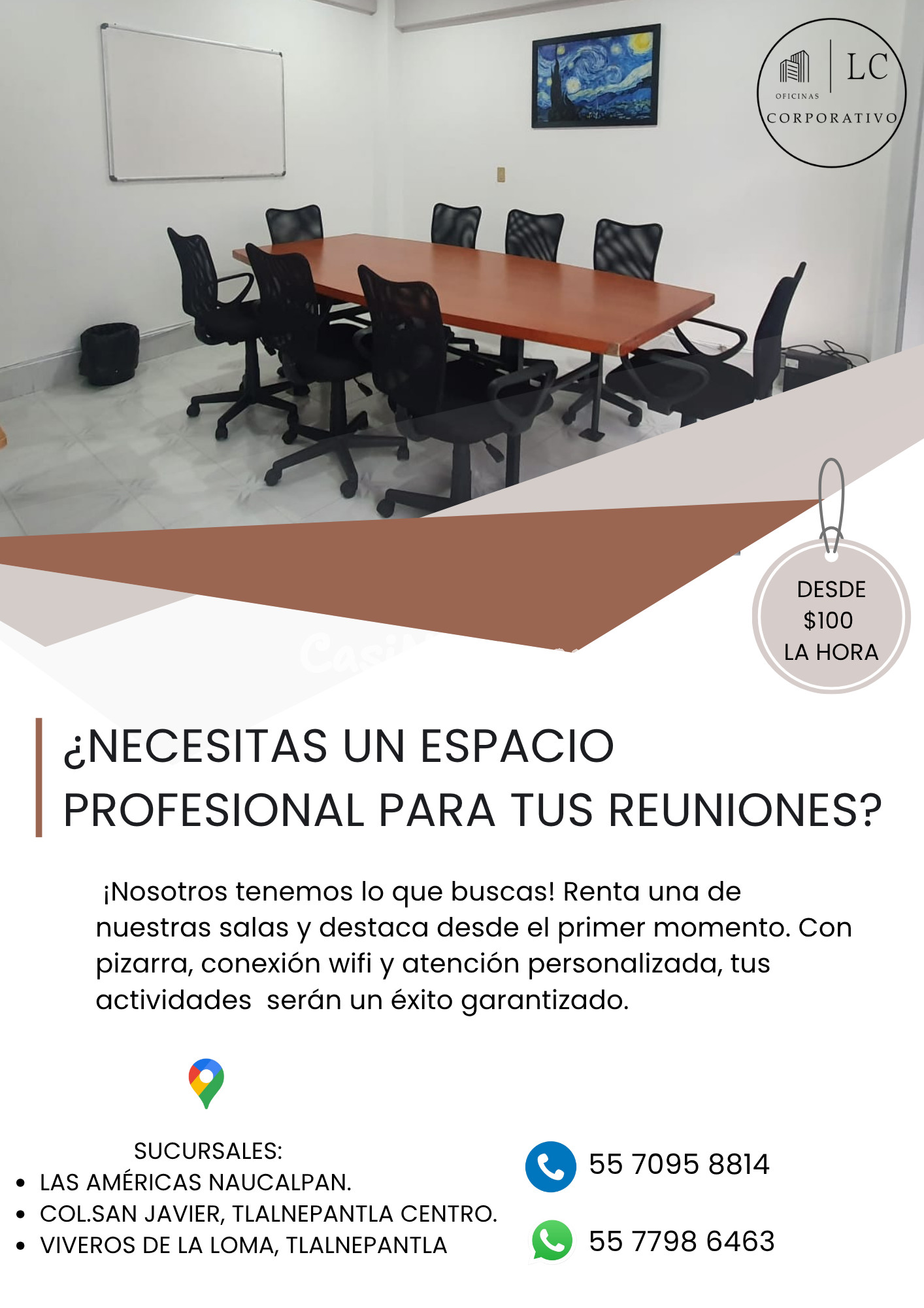 Renta de Sala Profesional para Reuniones