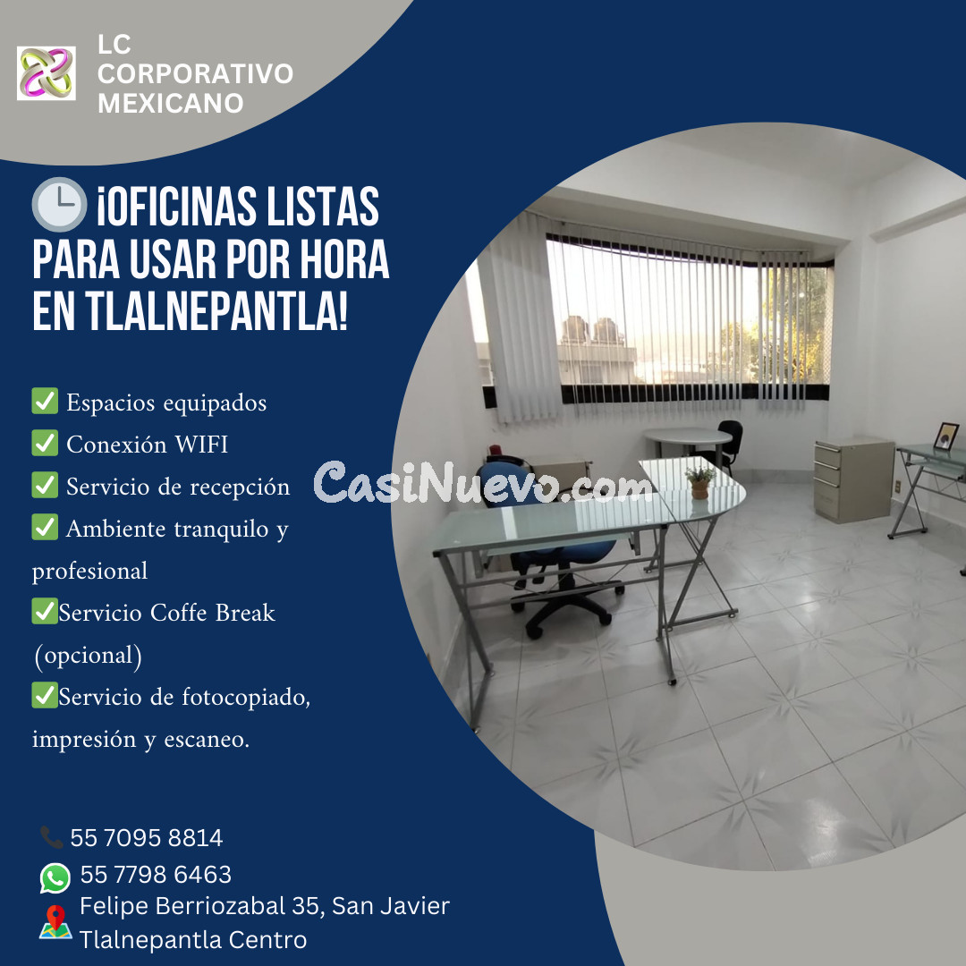 Oficinas Equipadas en Tlalnepantla