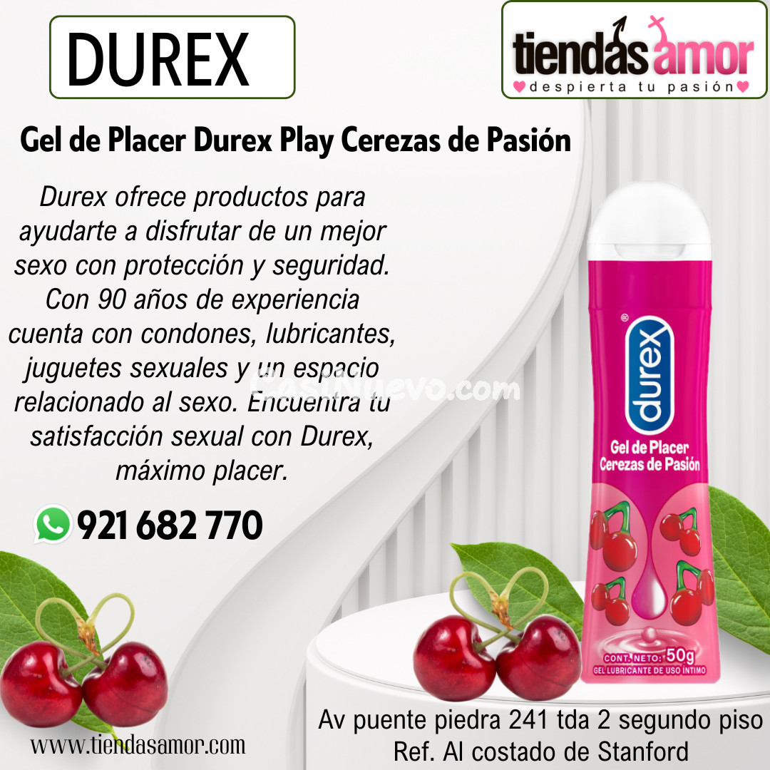 Durex Play Cerezas de Pasión  /juguetes lubricantes retardantes potencia sexual tiendas amor en Puente Piedra consultas y pedidos: Whatsapp c: 921 682 770- Puente Piedras