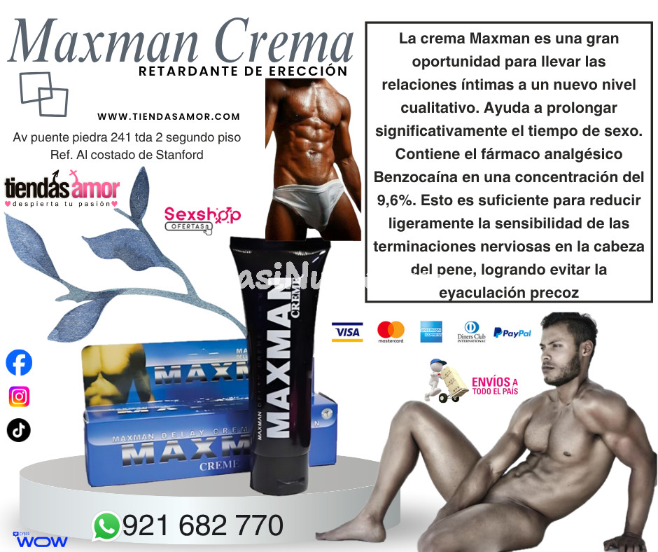 Maxman Potenciador Masculino /juguetes lubricantes retardantes potencia sexual tiendas amor en Puente Piedra consultas y pedidos: Whatsapp c: 921 682 770- Puente Piedras