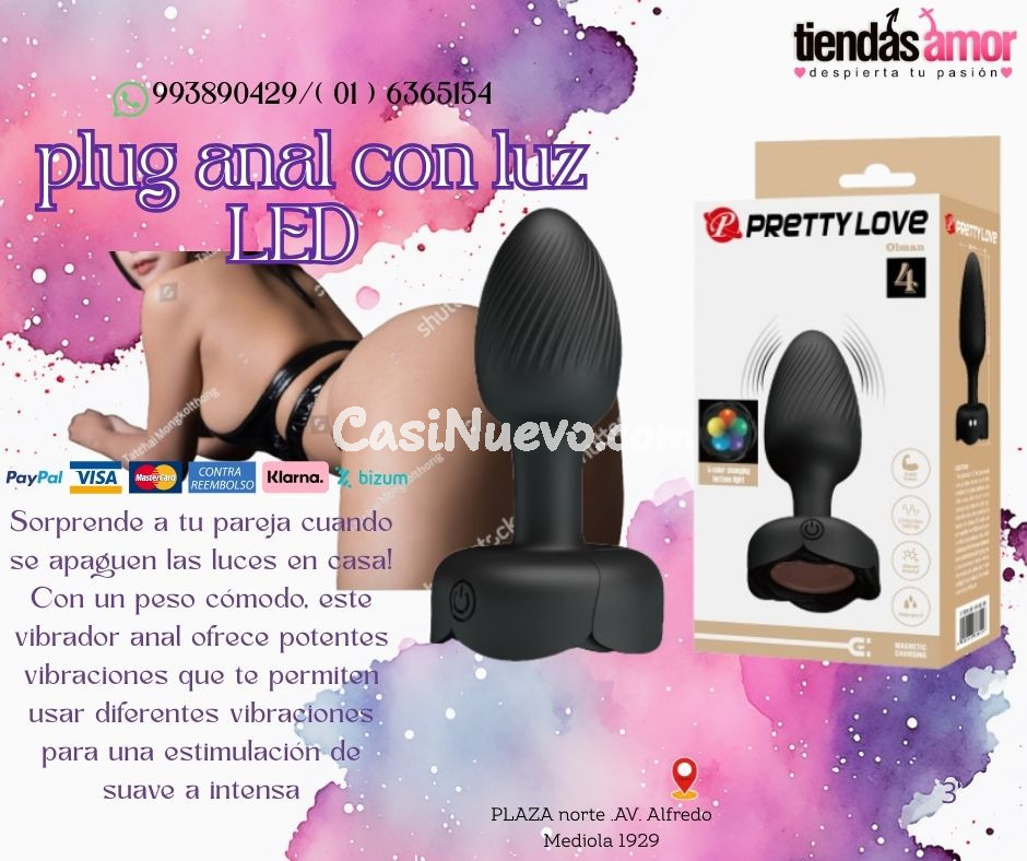plug anal con luz LED