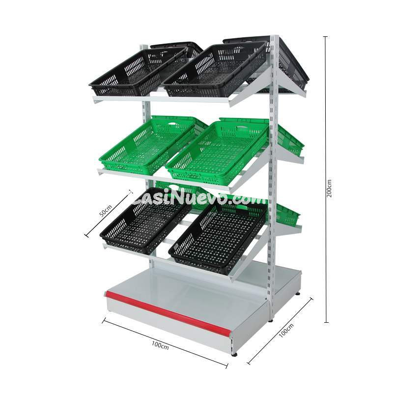 Estantera de 3 niveles con cestas