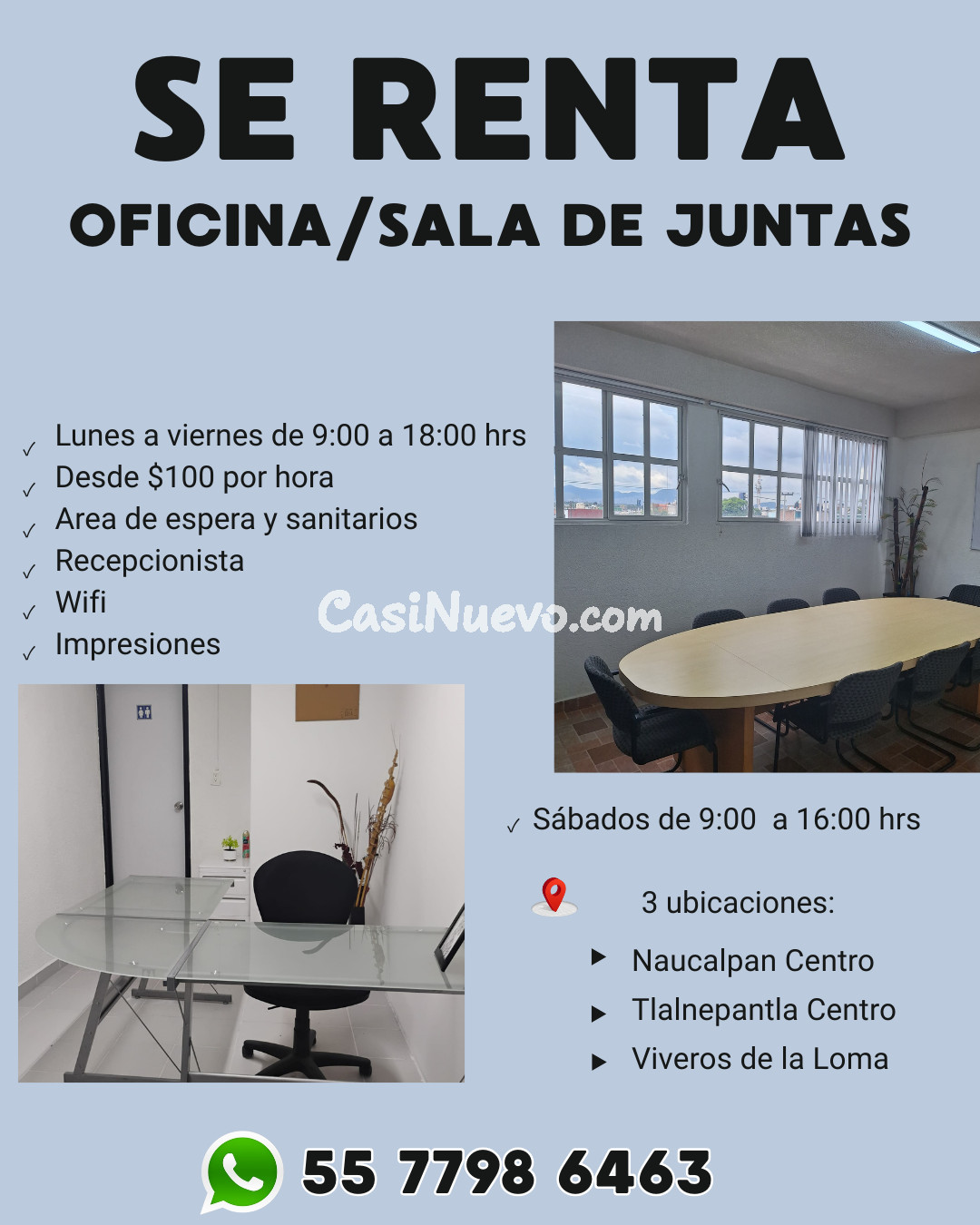 Sala de Juntas en Renta