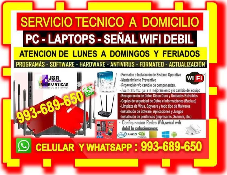 TECNICO DE INTERNET PC LAPTOP REDES WIFI CABLEADOS