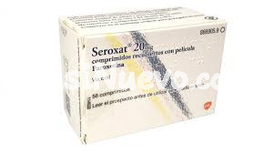 Paroxetina. Seroxat. Nolotil. Orfidal
