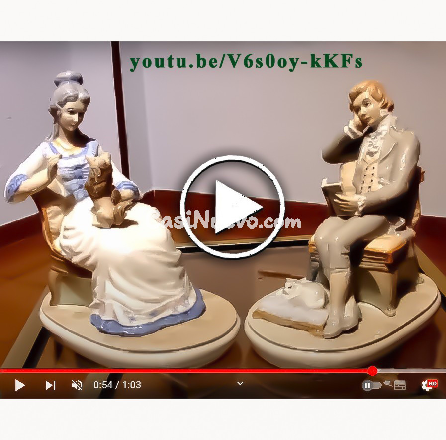 PAREJA DE FIGURAS PORCELANA BRILLO Estilo Lladro. 26 x 25 x 16 cm