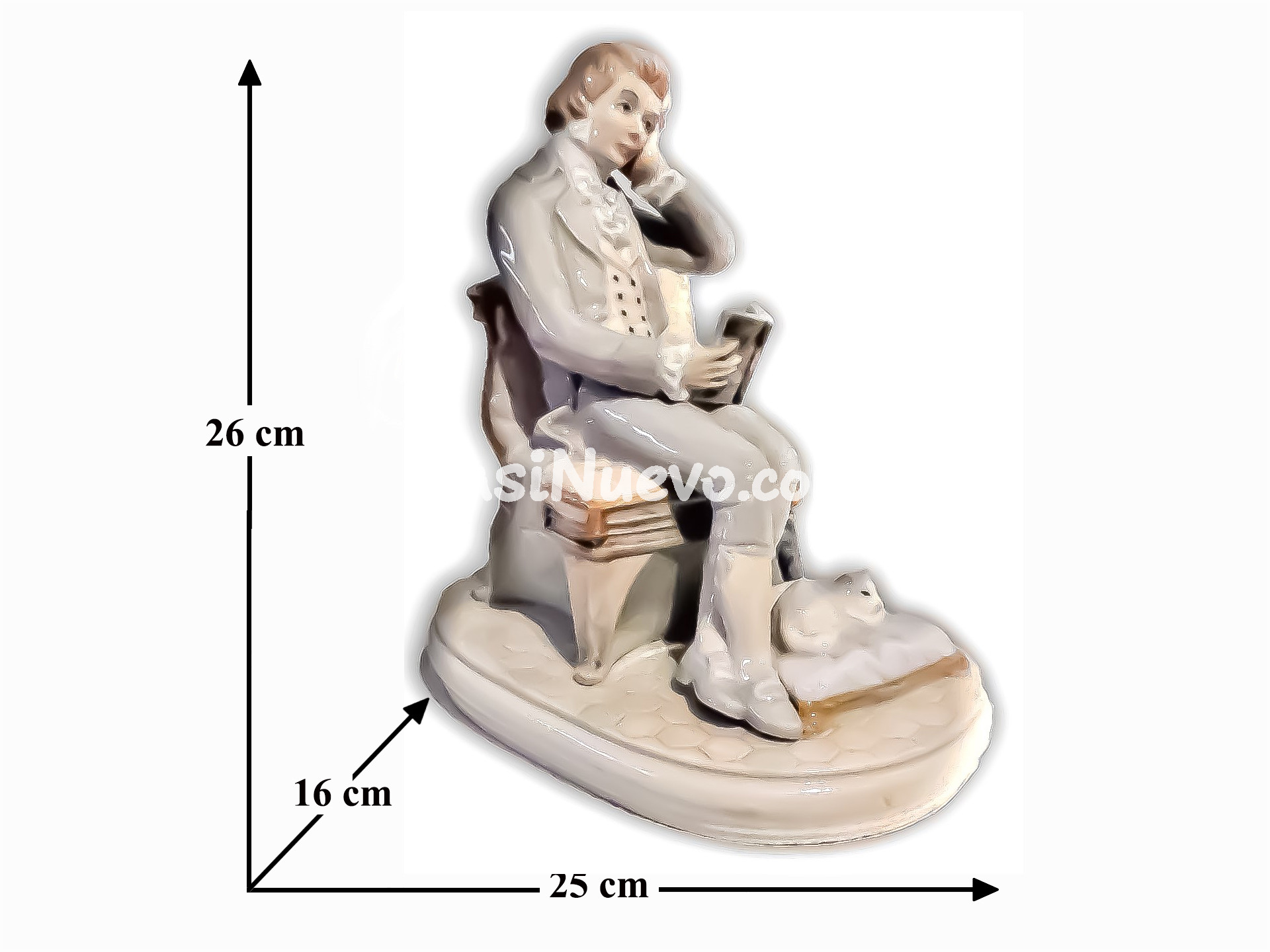 PAREJA DE FIGURAS PORCELANA BRILLO Estilo Lladro. 26 x 25 x 16 cm