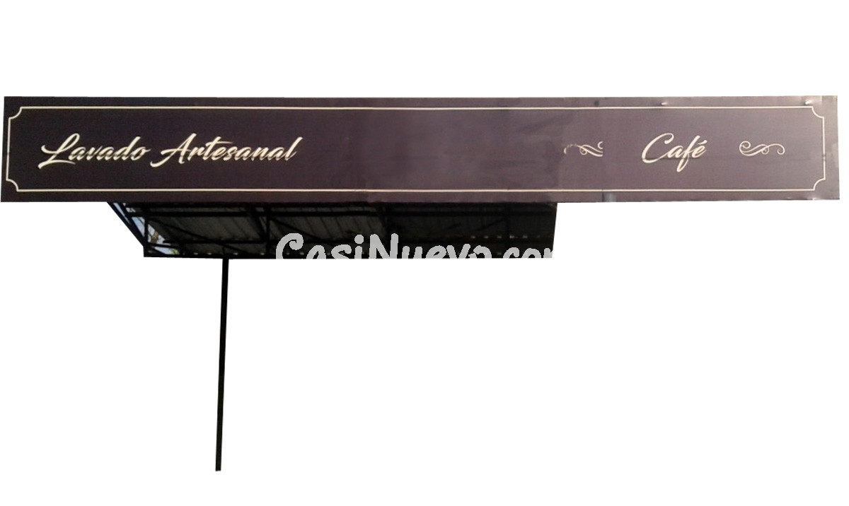 Cartel en marquesina para galpones de polo industrial