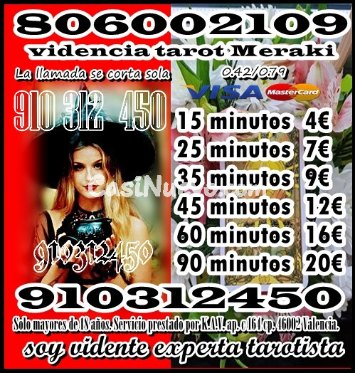 Tarot Meraki Videntes ,tarotista 806 ,videntes 806,