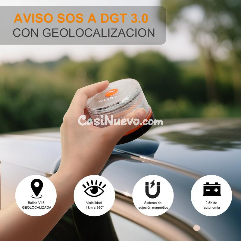 Baliza V16 con geolocalización