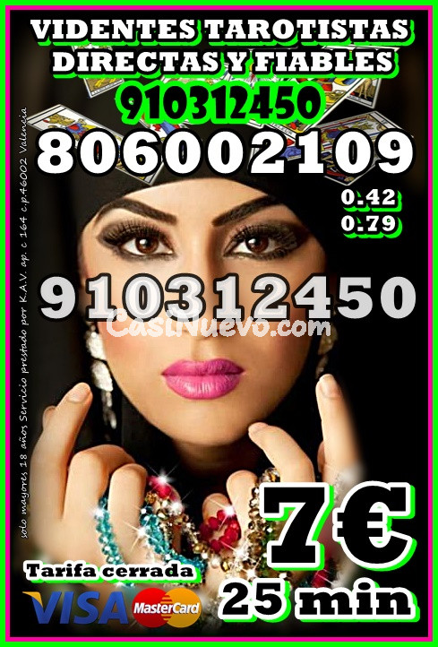 FIABLE  TAROT VISA VIDENTE BUENA PROMOCIÓN  4 € 15 min/ 7 € 25min/ 9€ 35min