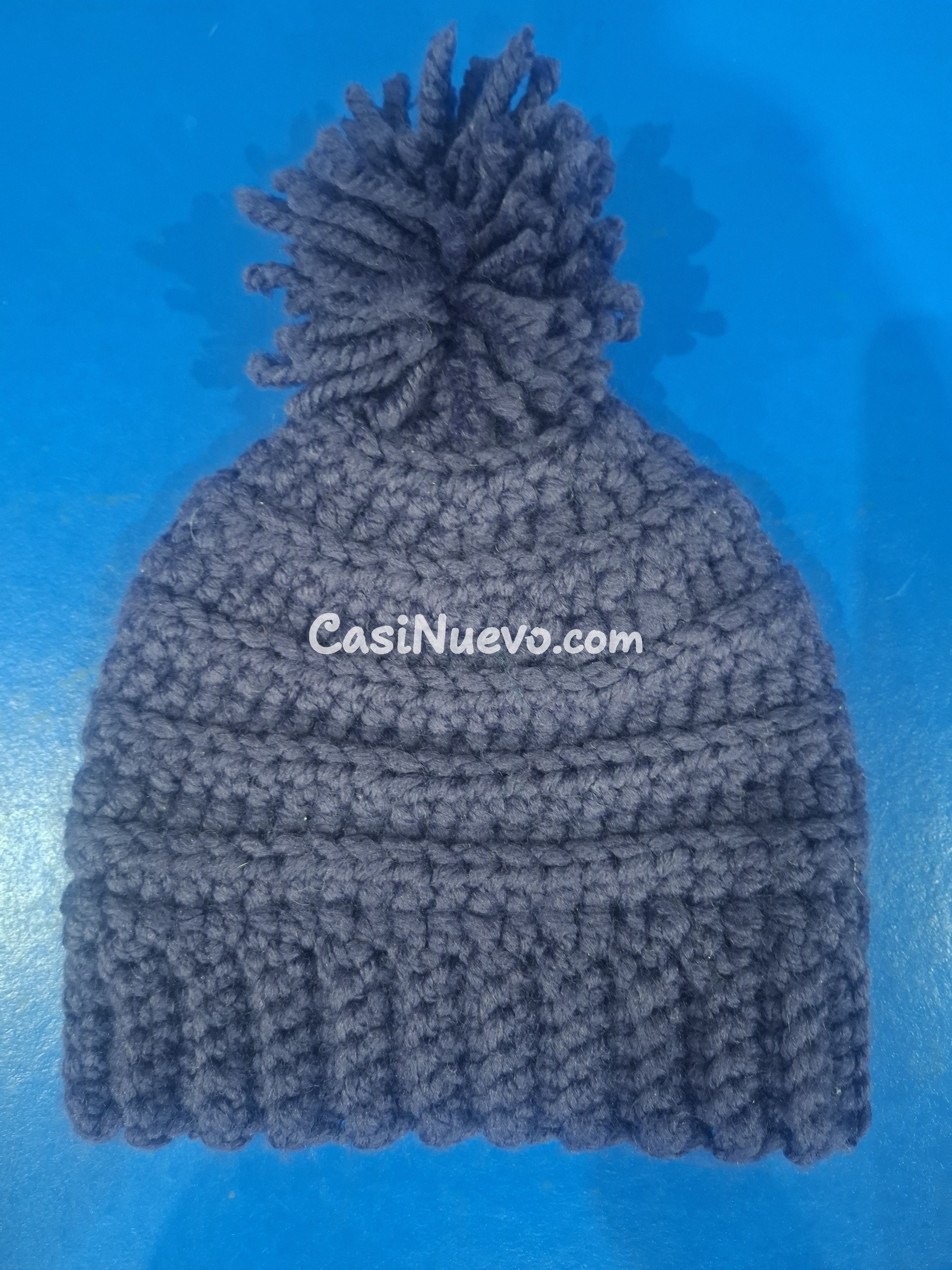 Gorro de lana azul