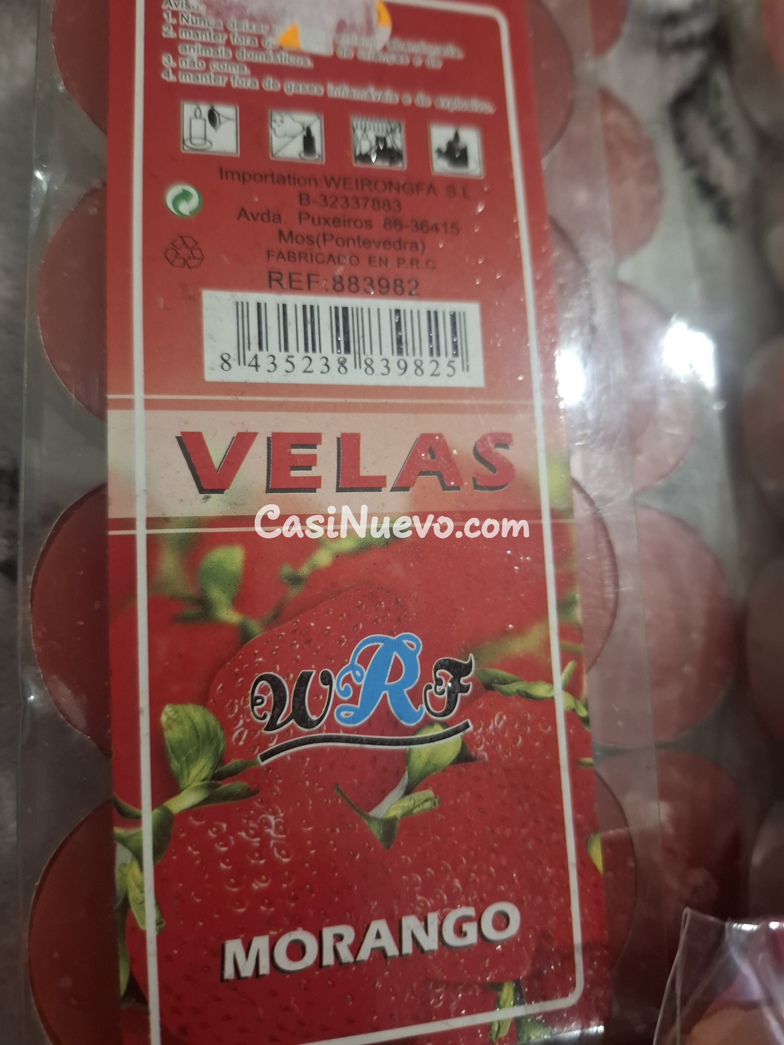 Velitas de cera rosa