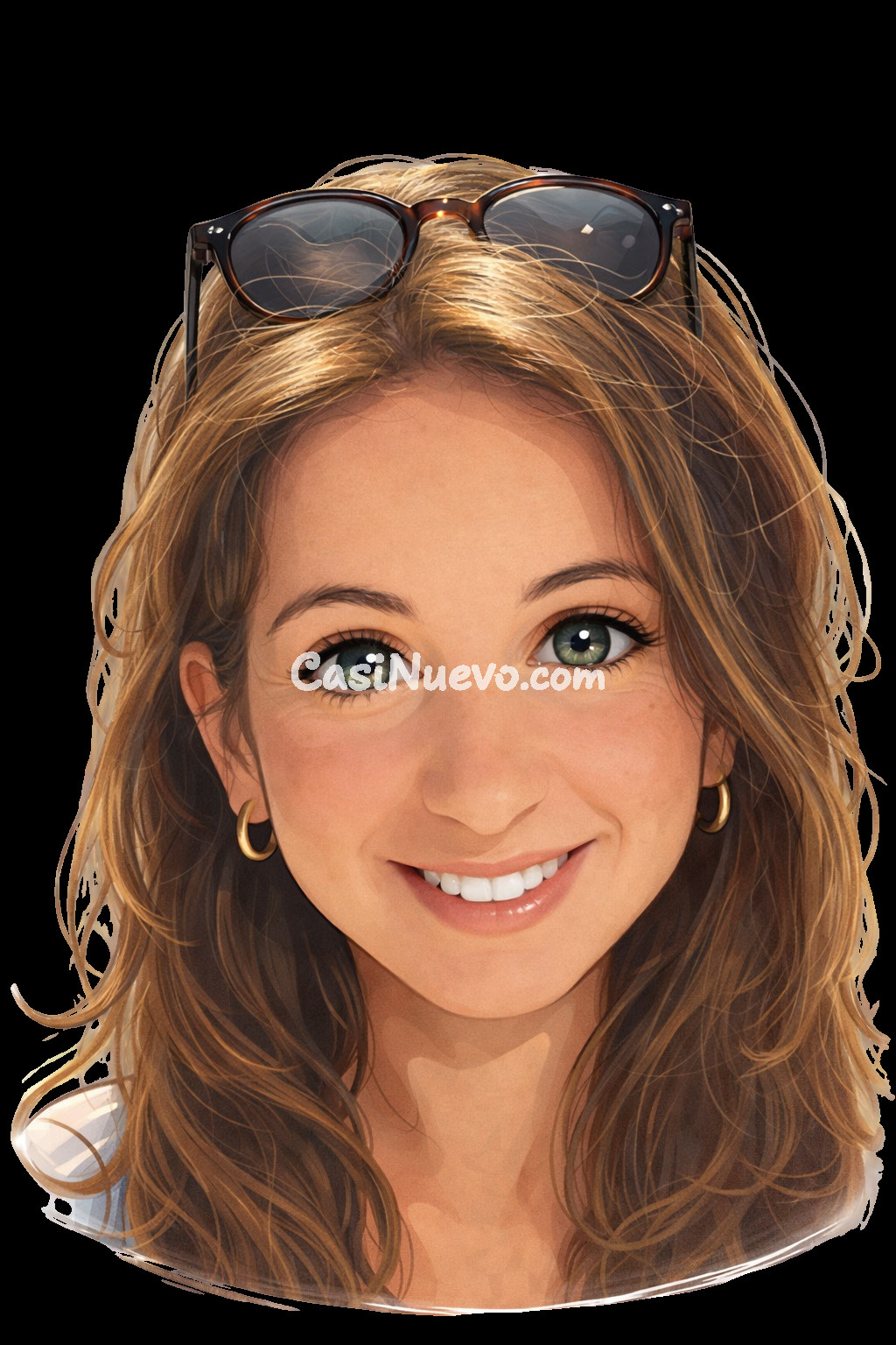 Ilustración de mujer con gafas de sol