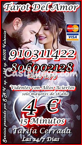 Tarot del Amor 15 MINUTOS POR 4 €