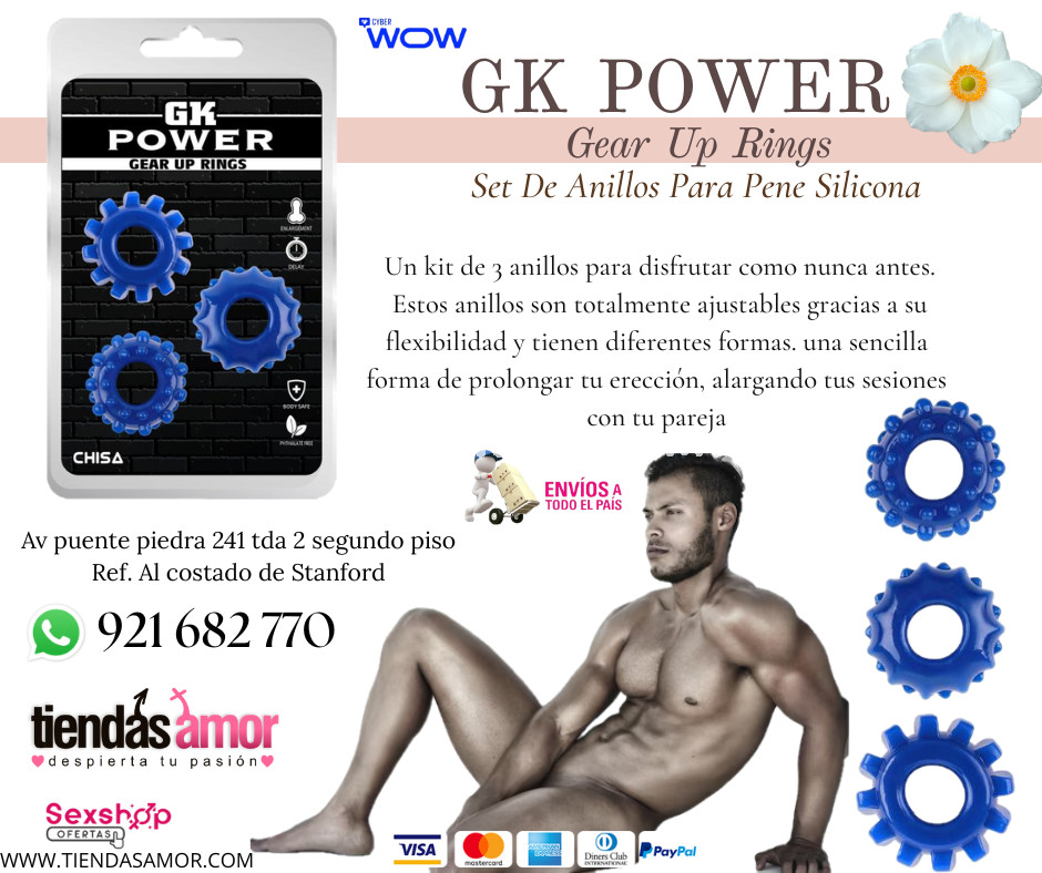 Anillos de silicona para peneAnillos Para Pene Gear Up Rings/juguetes lubricantes retardantes potencia sexual en Puente Piedra 921682770