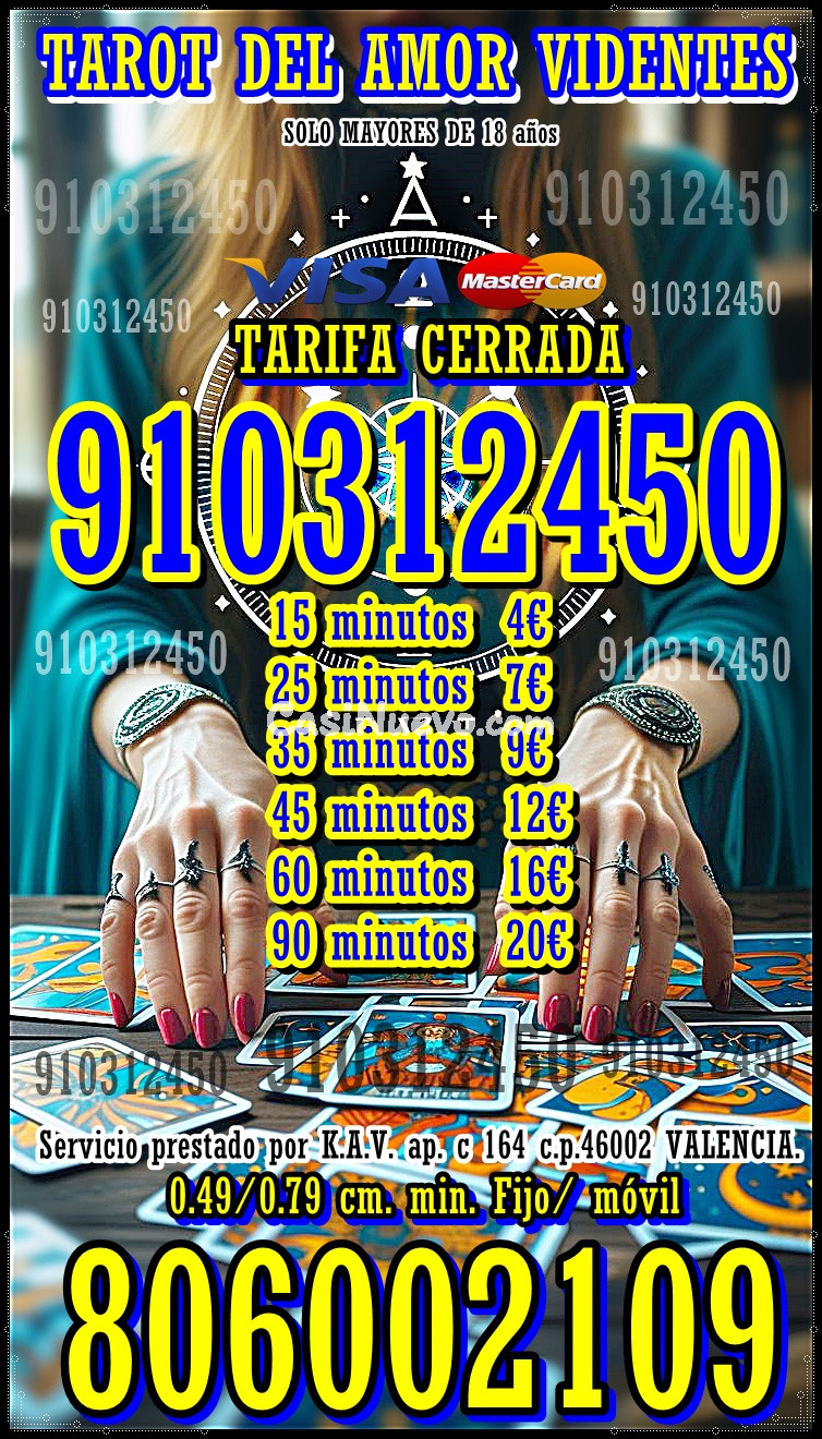 Tarot del Amor Videntes . Tarot tarjeta económico.Ofertas Especiales