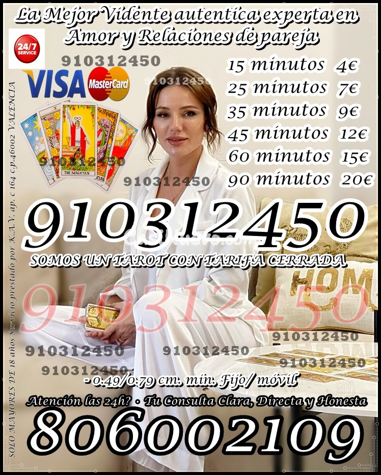 Tarot y Lectura de Cartas ,TAROT VISA CERRADA/SE CORTA SOLA LA LLAMADA