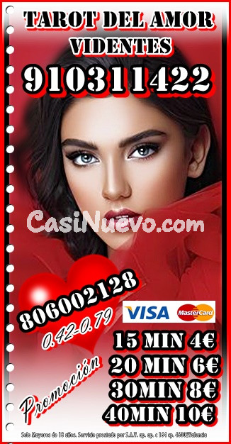Servicios de Tarot del Amor 806 desde Coste min. 0,42/0,79 cm € min red fija/móvil Solo Mayores de 18 años.