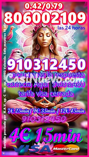 tarot 4 EUROS 15 MINUTOS VISA CERRADA