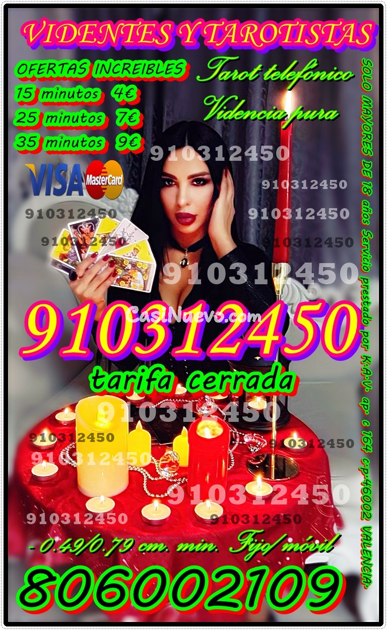Videntes y Tarotistas 25 minutos por 7€  tarot telefónico