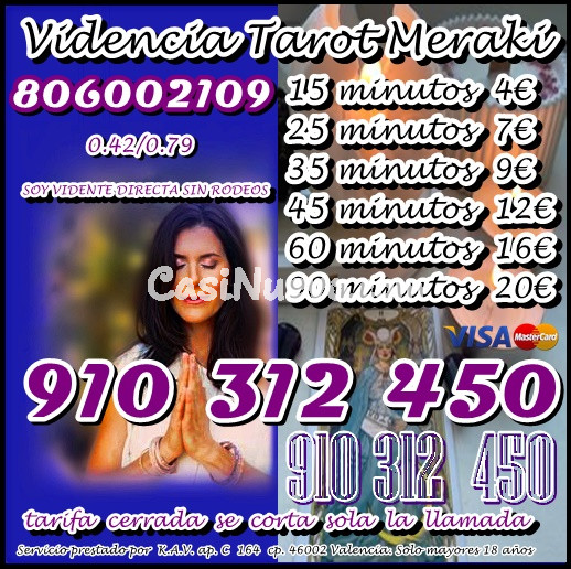 resultados inmediatos sin rodeos.  Servicios de Tarot y Videncia
