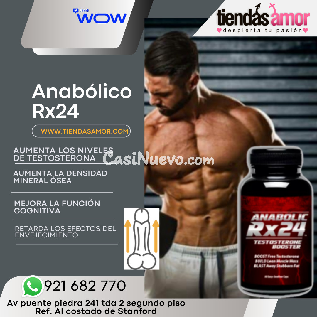 Anabólico Rx24Anabólico Rx24 Aumenta los niveles de testosterona /juguetes lubricantes retardantes potencia sexual en Puente Piedra 921682770