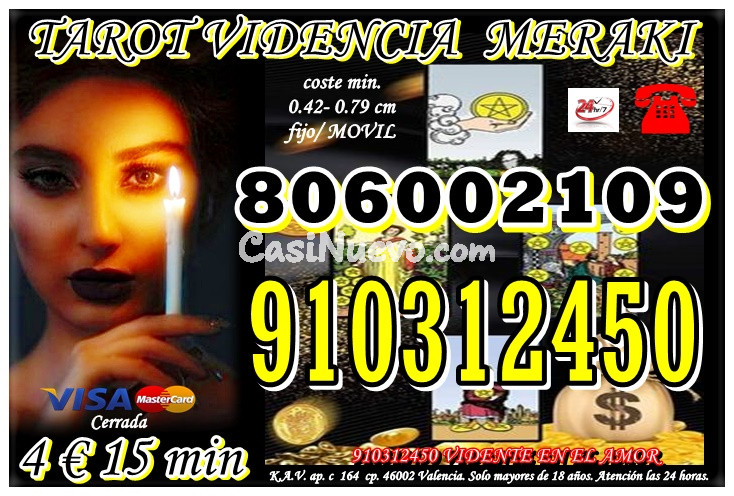 Tarot Videncia Meraki Vidente Experta 15 minutos 4 euros