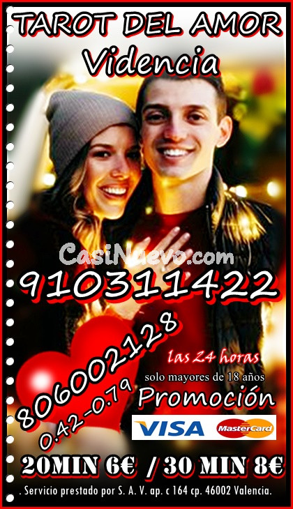 Tarot del Amor Videncia 8 EUROS 30MIN